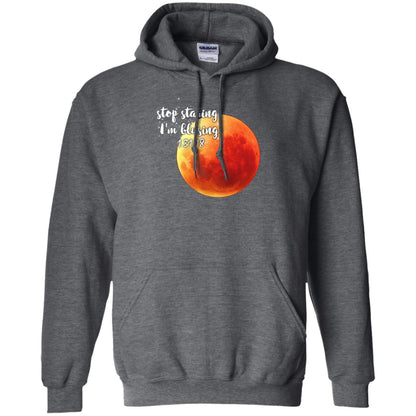 Blood Moon T-shirt Stop Staring I_m Blusing 1.31.18 Dark Heather