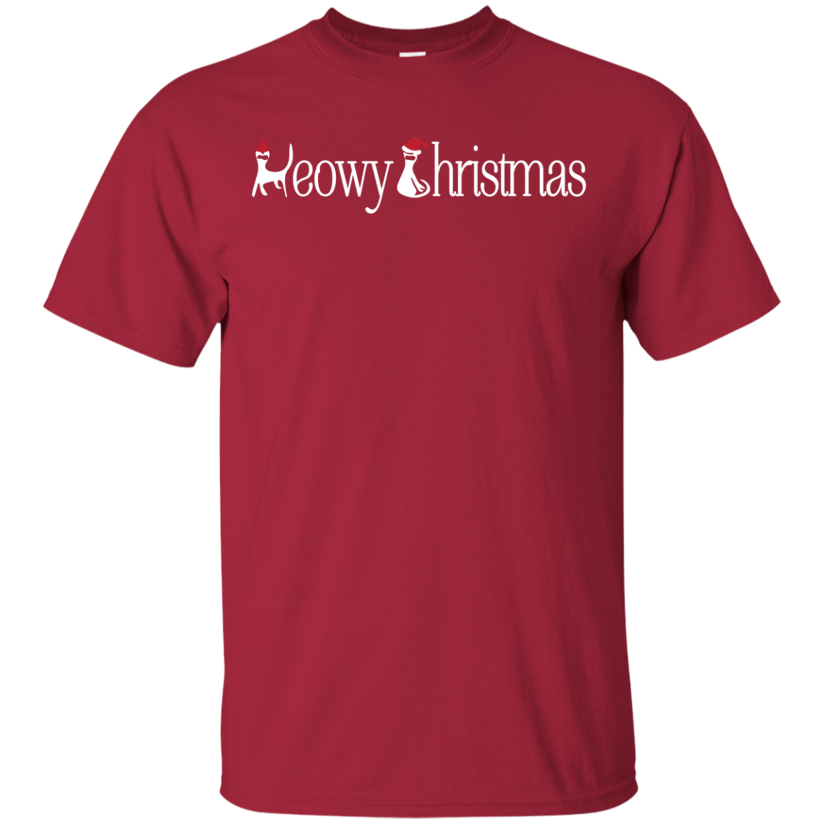 Christmas T-shirt Meowy Christmas Cardinal