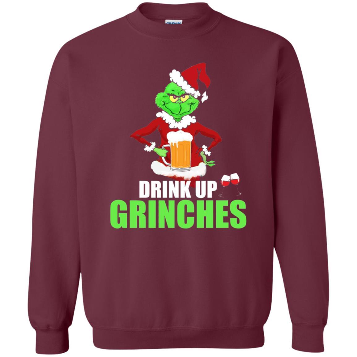 Christmas T-shirt Drink Up Grinches Maroon
