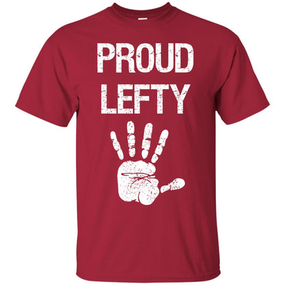 Proud Lefty Hand Shirt Cardinal
