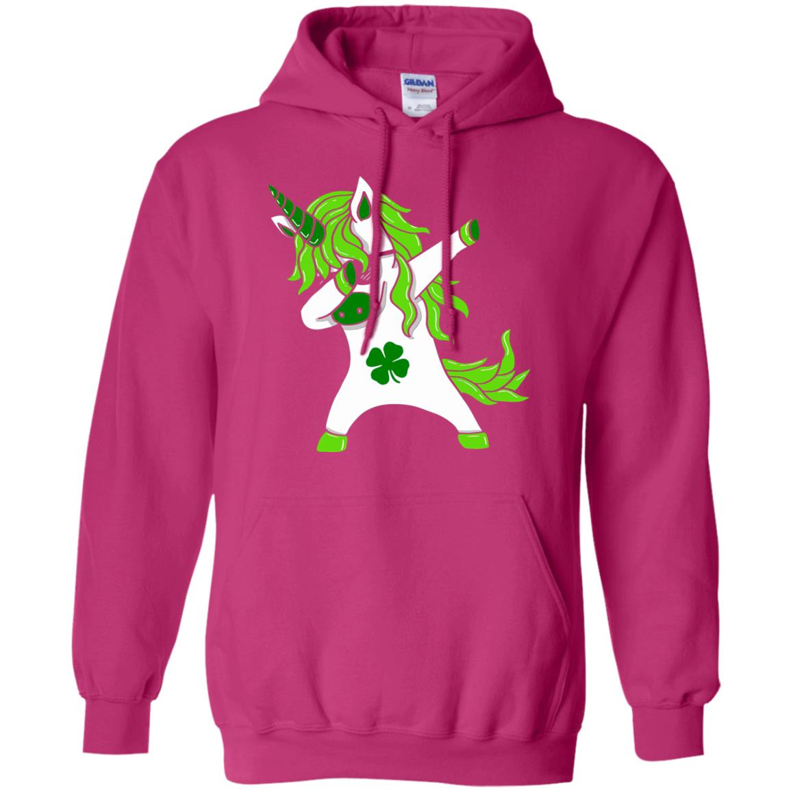 Dabbing Unicorn St Patricks Day Lepricorn T-shirt Heliconia