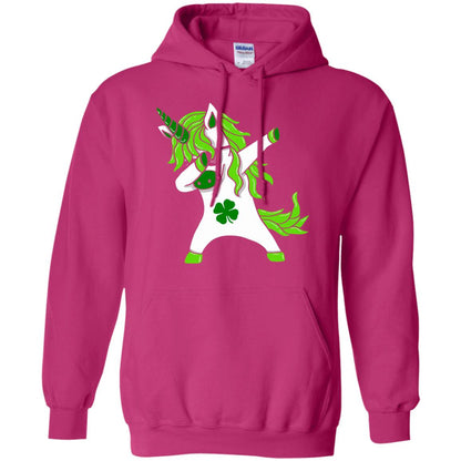 Dabbing Unicorn St Patricks Day Lepricorn T-shirt Heliconia