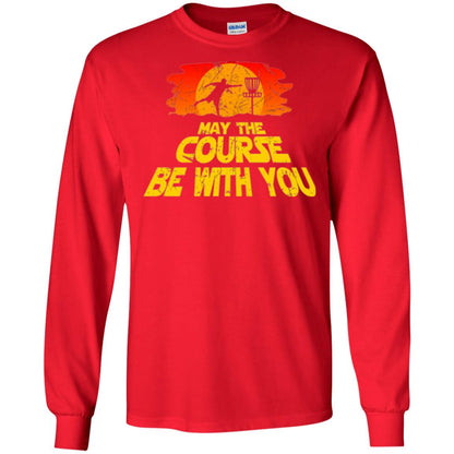 Disc Golf T-shirt May The Course Be With You Red