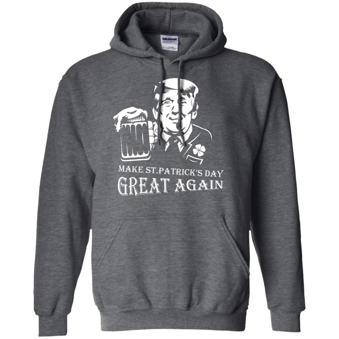 Anti Trump T-shirt Make St.patrick's Day Great Again With American President Dark Heather