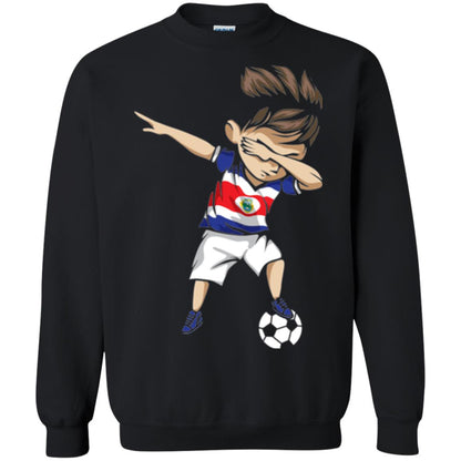 Dabbing Soccer Boy Costa Rica Jersey Football Shirt Black
