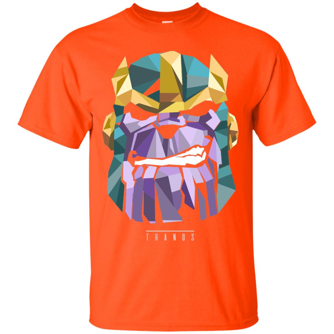 Thanos Low Poly Geometric Art Head Graphic T-shirt Orange