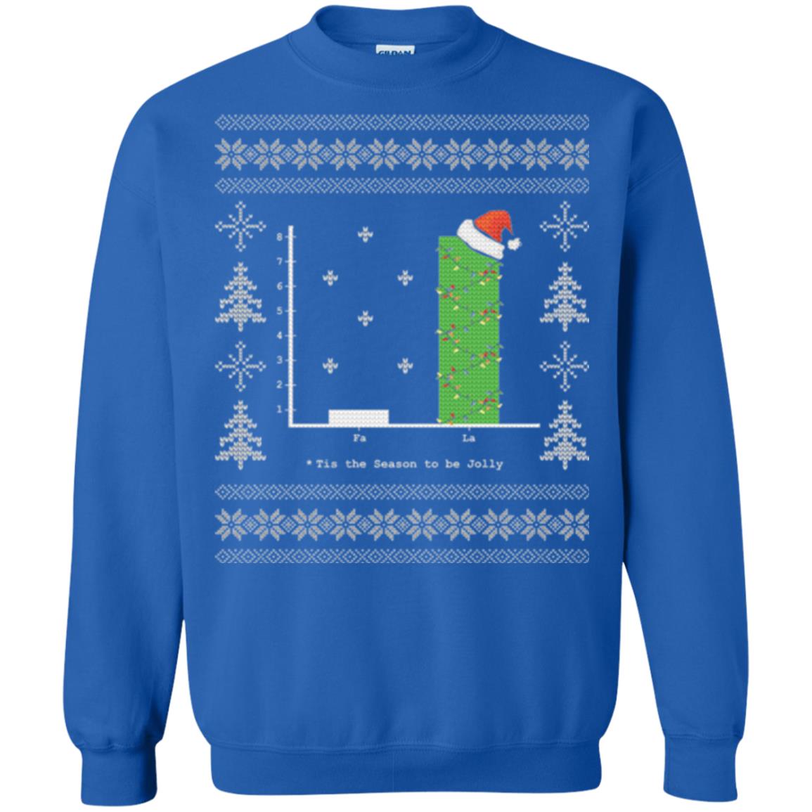 Christmas T-shirt Carol Bar Graph Royal