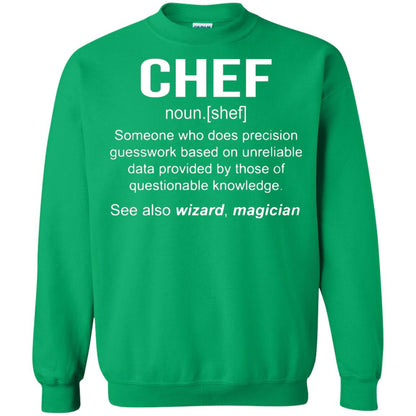 Funny Chef Meaning Shirt Chef Noun Definition Irish Green