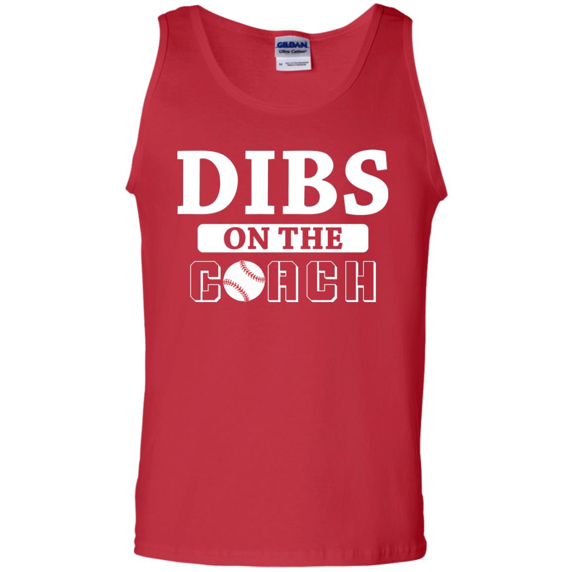 Dibs On The Coach Baseball T-shirt Red