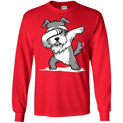 Dog Lover T-shirt Miniature Schnauzer Cute Dabbing Red