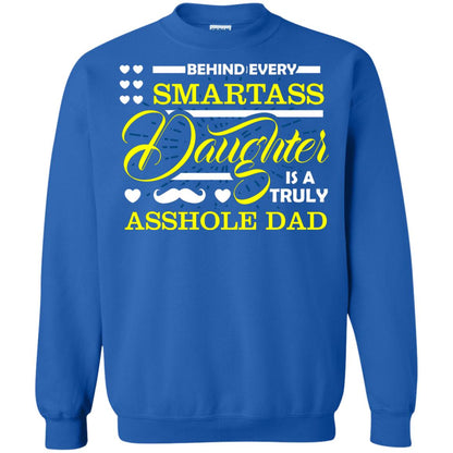 Behind Every Daughter Is A Truly Dad Family Shirt Royal