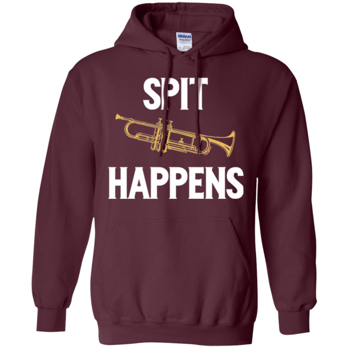 Trumpet Players T-shirt Spit Happens Maroon