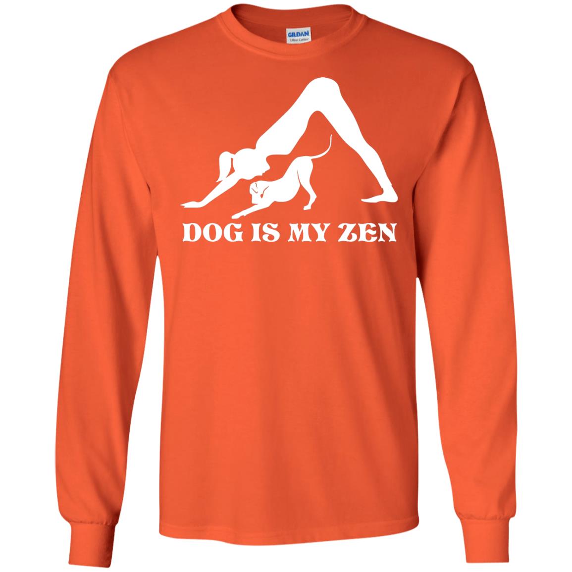 Yoga Dog T-shirt Dog Is My Zen Orange