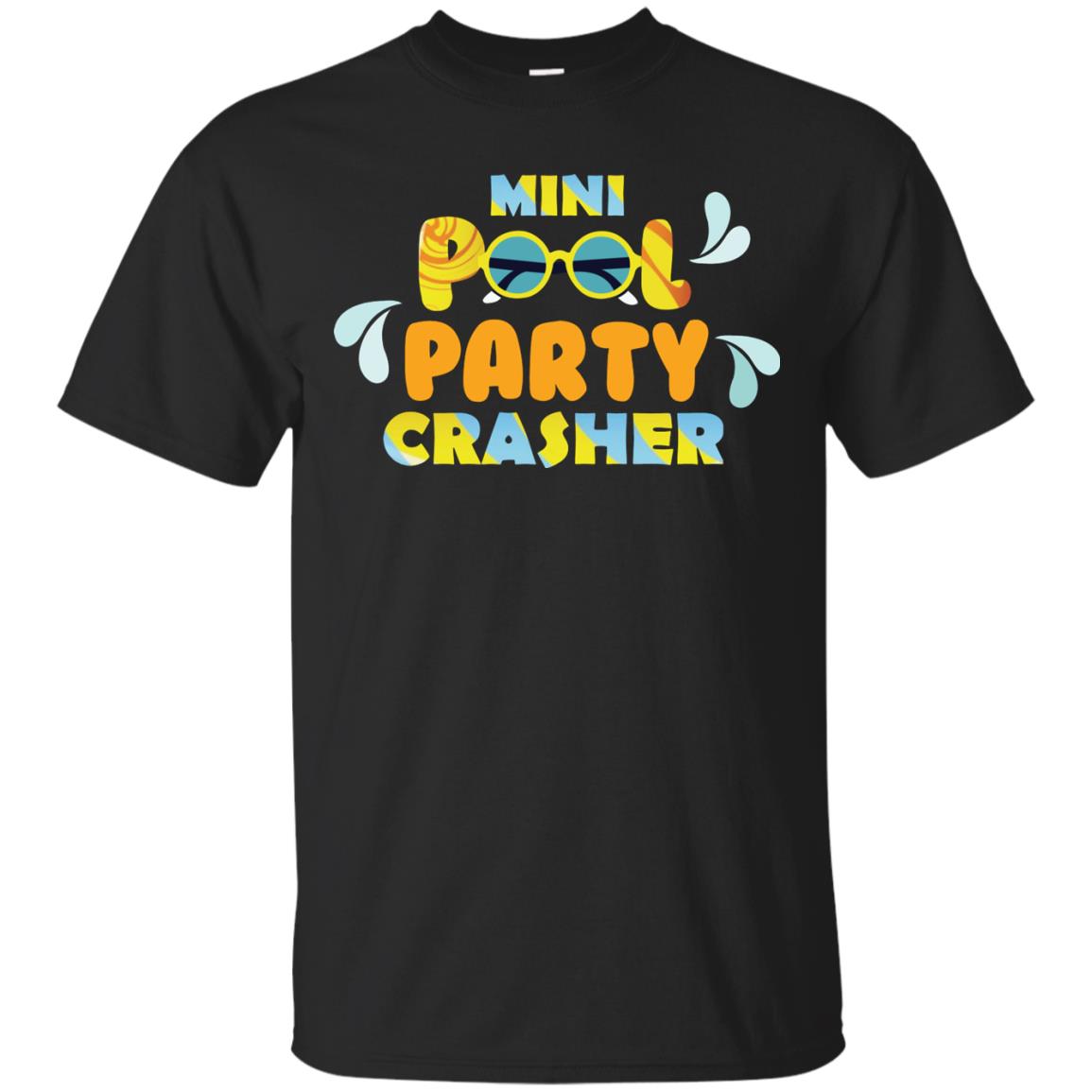 Mini Pool Party Crasher Summer Vacation T-shirt Black