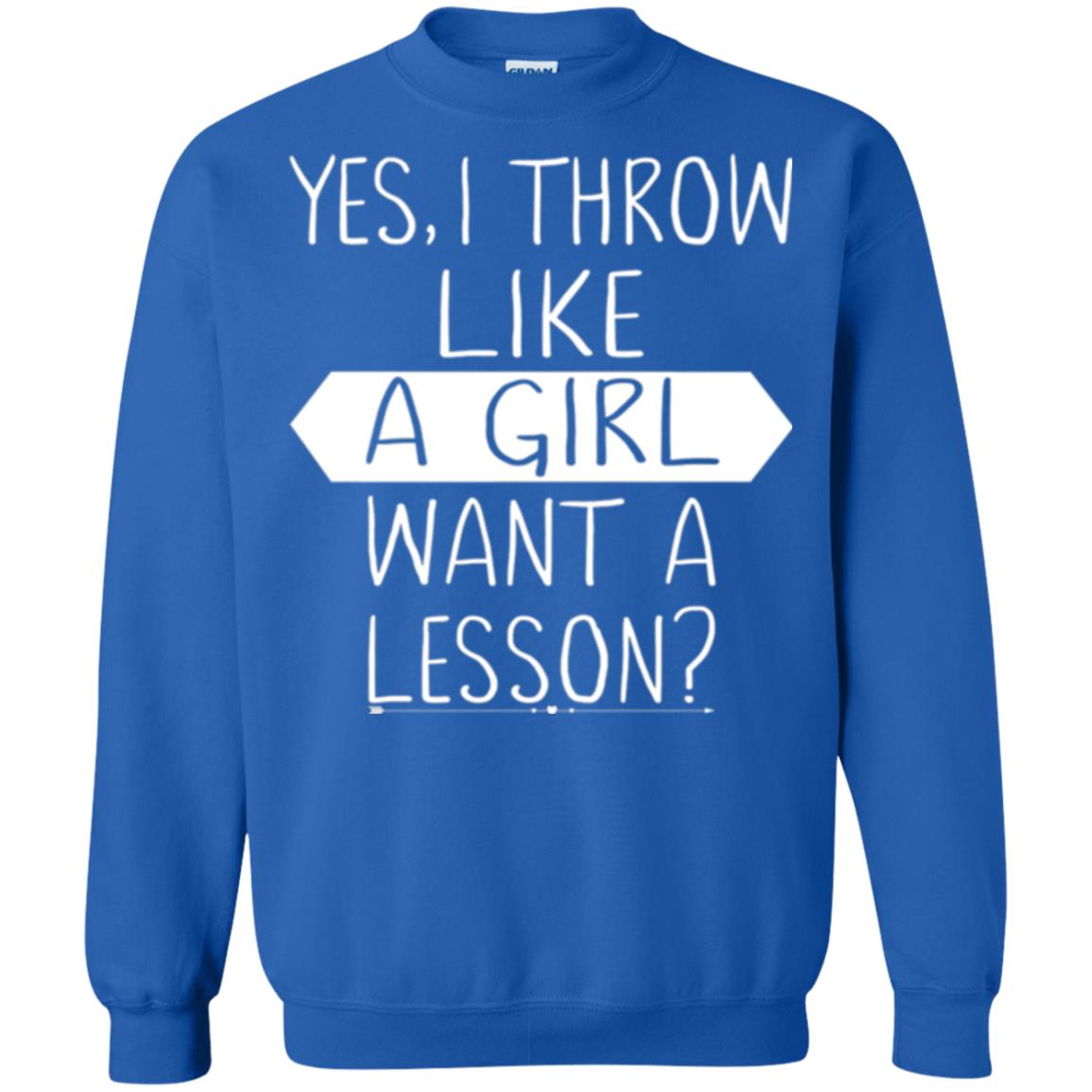Softball T-shirt Yes I Throw Like A Girl Want A Lesson Royal