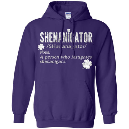Shenanigator Shamrocks St. Patrick Day Shirt For Irish Purple