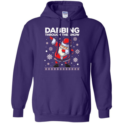 Christmas T-shirt Dabbing Through The Snow T-shirt Purple