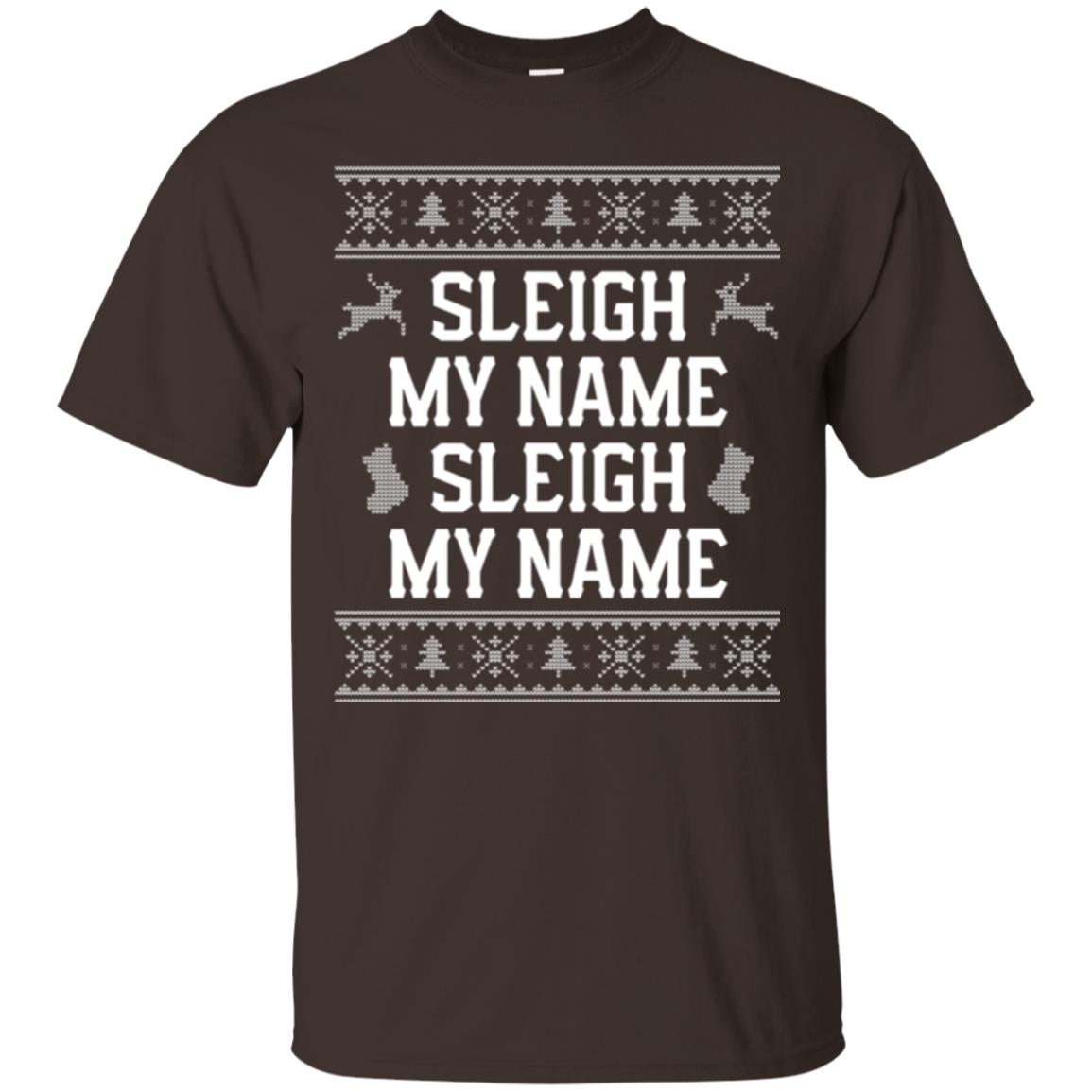 Christmas T-shirt Sleigh My Name Dark Chocolate