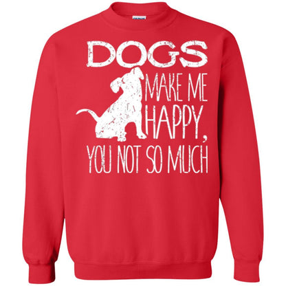 Puppy Lover T-shirt Dogs Make Me Happy You Not So Much Red