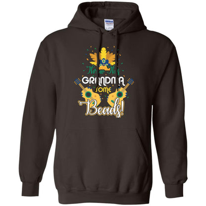 Mardi Gras T-shirt Throw This Grandma Some Beads Dark Chocolate