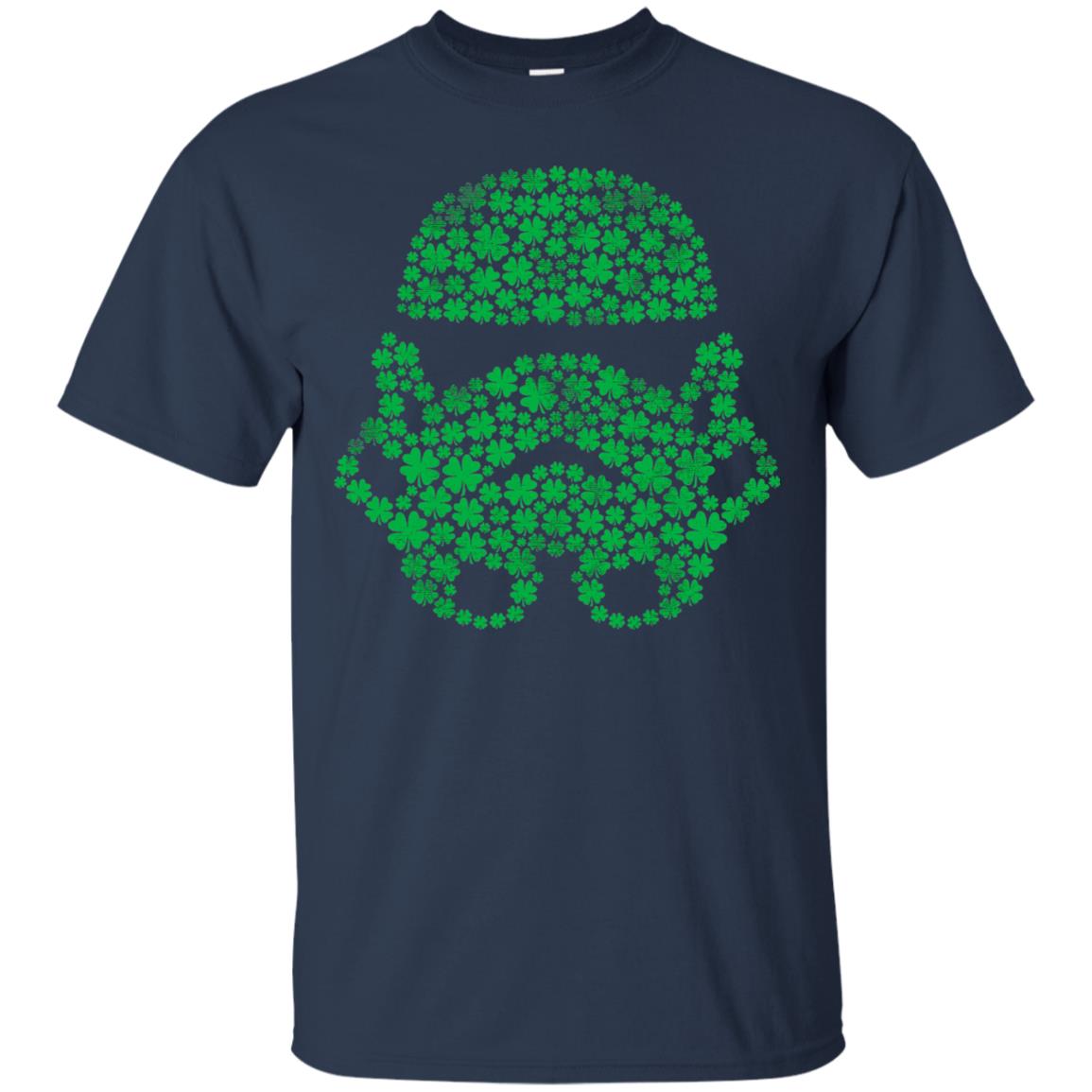 Stormtrooper Clovers St. Patrick_s Graphic T-shirt Navy