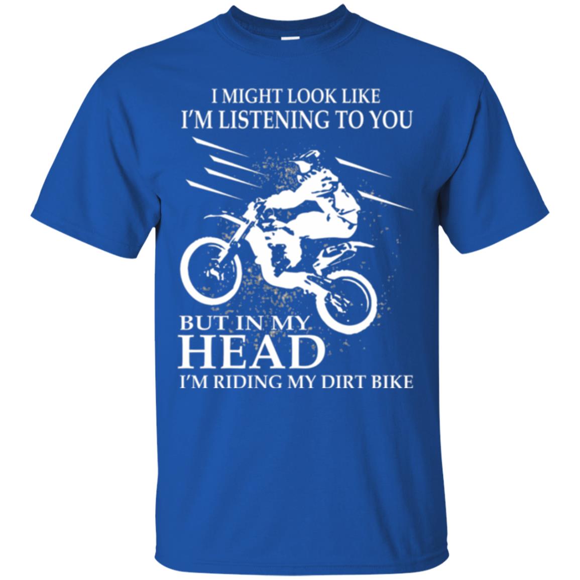 Funny Motocross T-shirt I_m Riding My Dirt Bike Royal