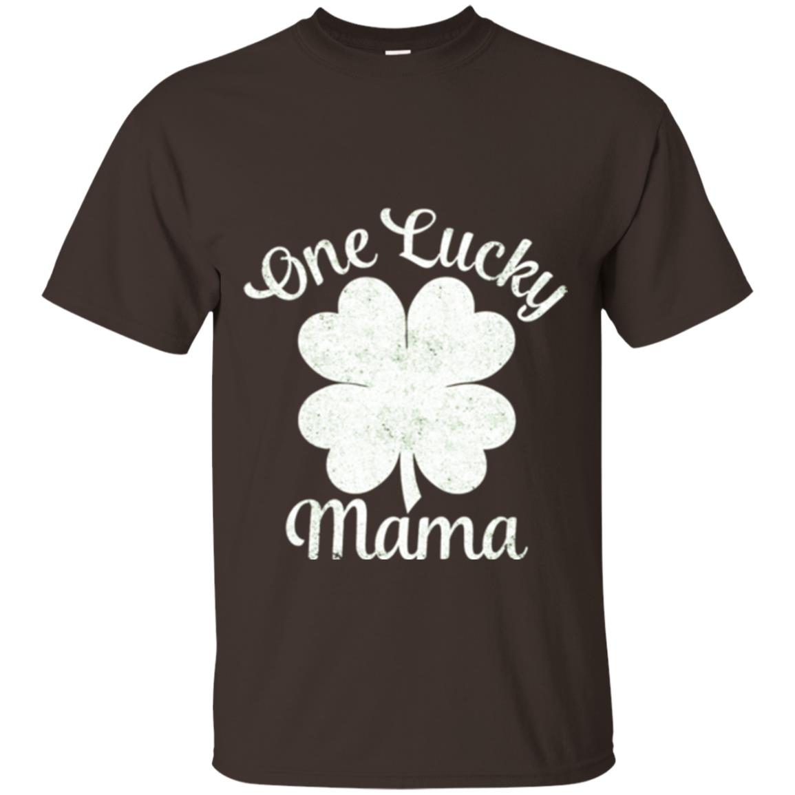 One Lucky Shamrock Mama St. Patrick's Day T-shirt Dark Chocolate