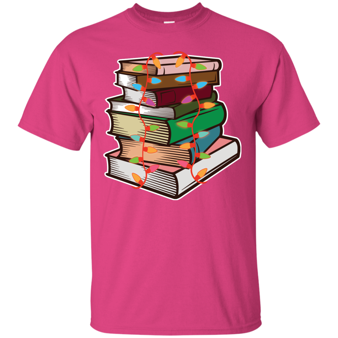 Fairy Lights Christmas Gift T-shirt Book Lover Heliconia