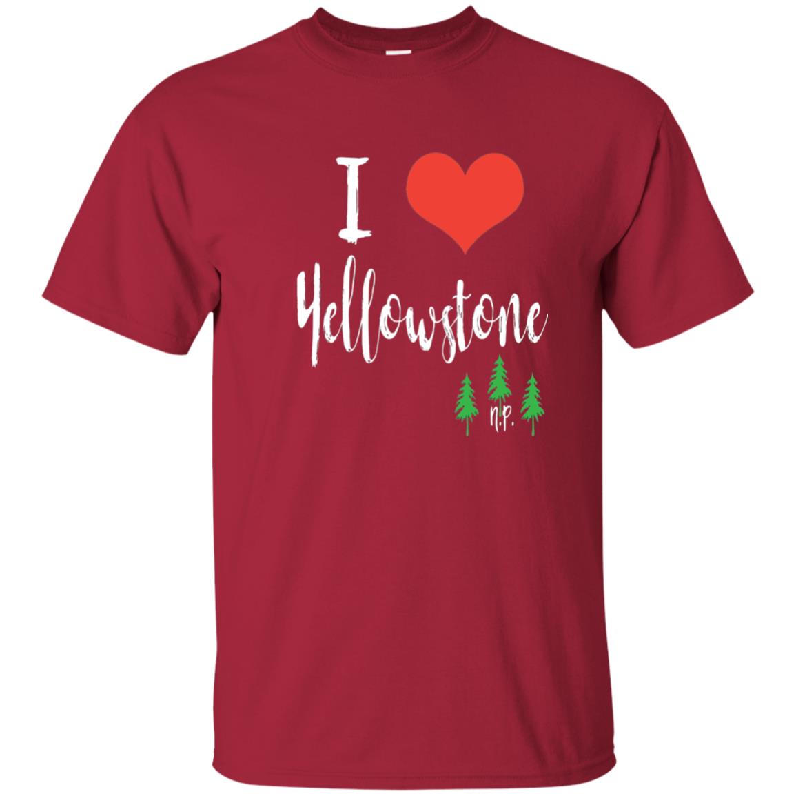 I Love Yellowstone National Park T-shirt Cardinal