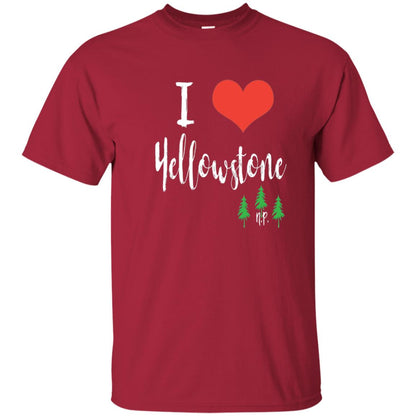 I Love Yellowstone National Park T-shirt Cardinal
