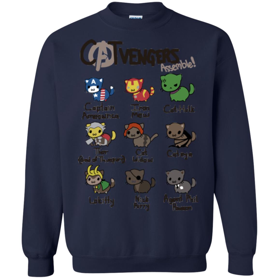 Catvengers Cat Lover Shirt Navy