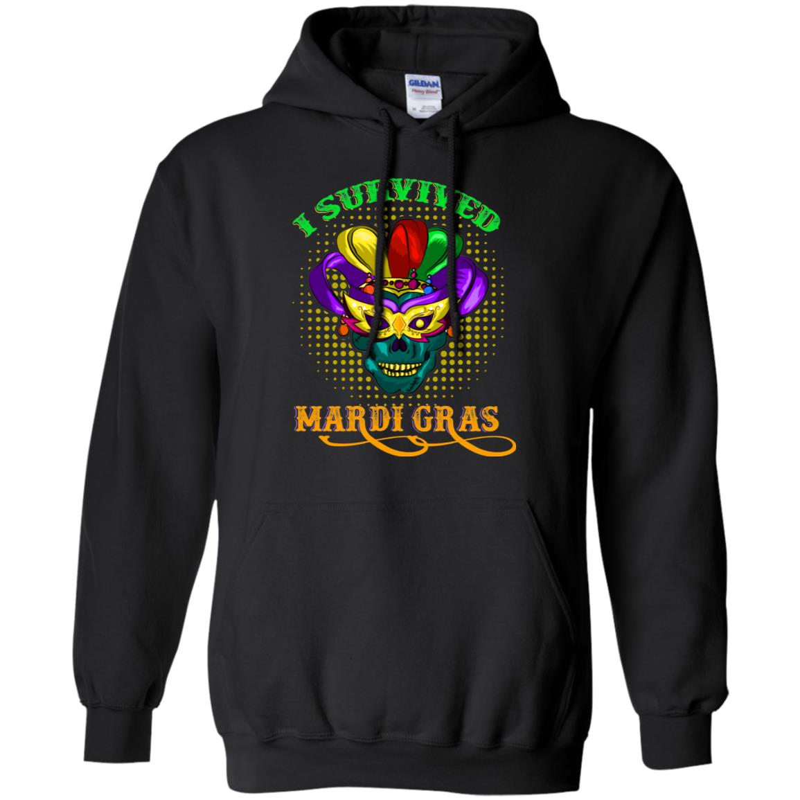 I Survived Mardi Gras Shirt Black