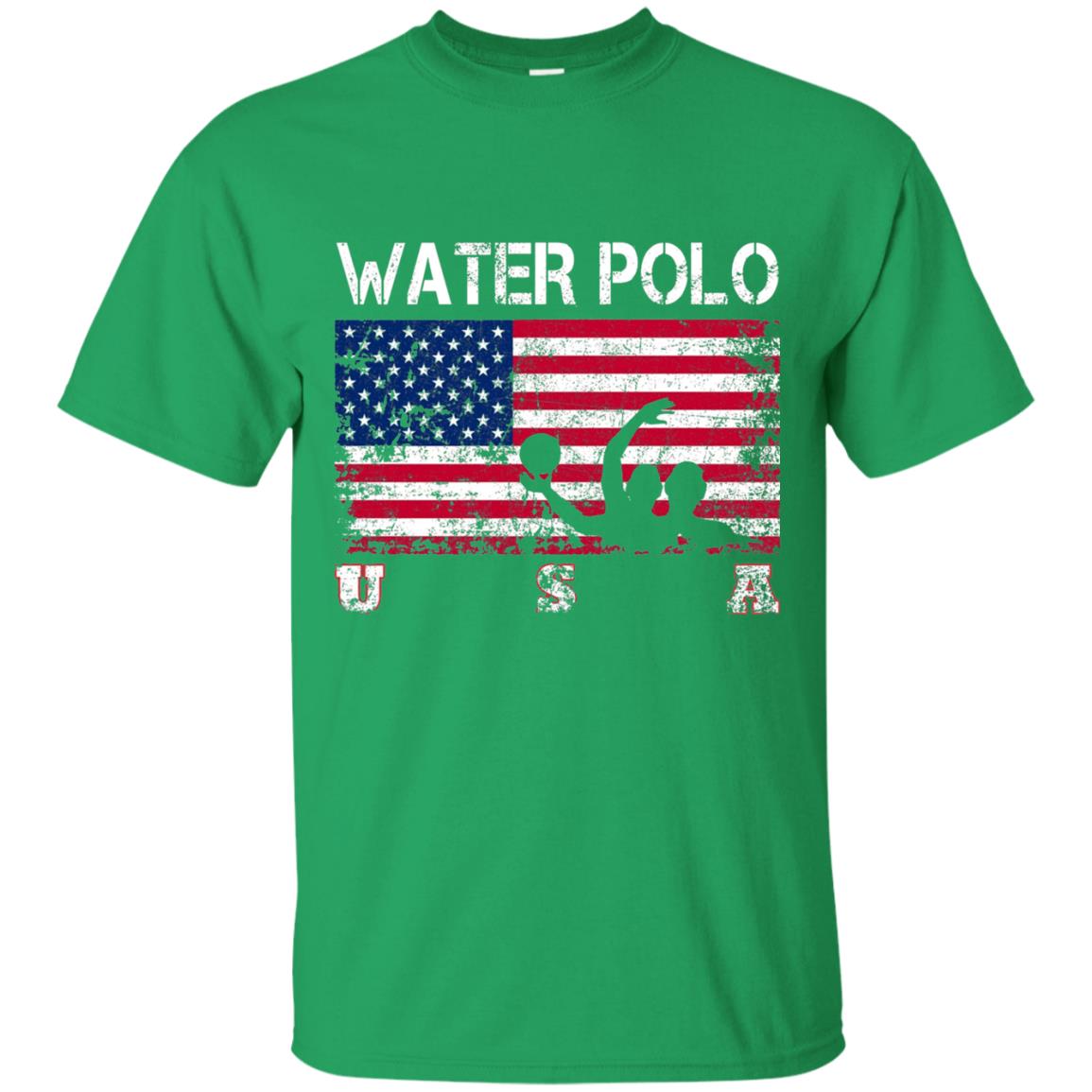 Water Polo Team American Flag Water Polo T-shirt Irish Green
