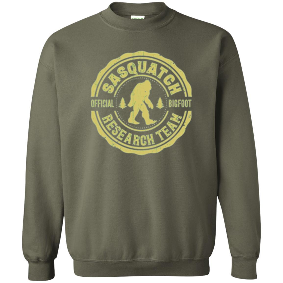 Squatchin Gone T-shirt Finding Sasquatch Bigfoot Research Team Military Green