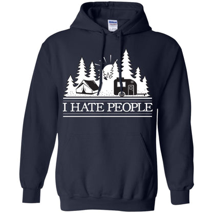 I Hate People Camping Lover Shirt Navy