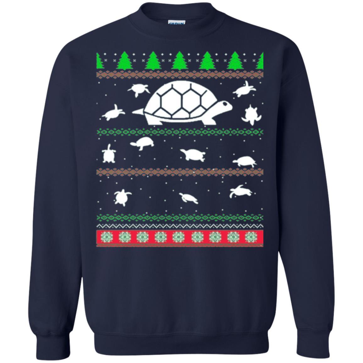 Christmas T-shirt Turtle Lover Merry Christmas Navy