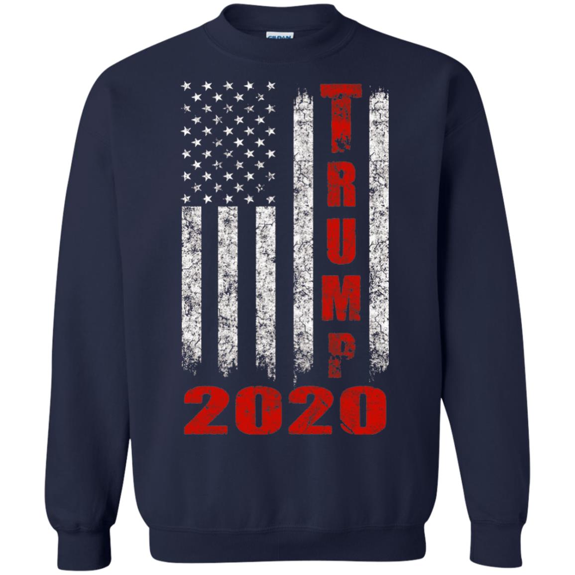 American Flag Vintage Design Trump 2020 T-shirt Navy