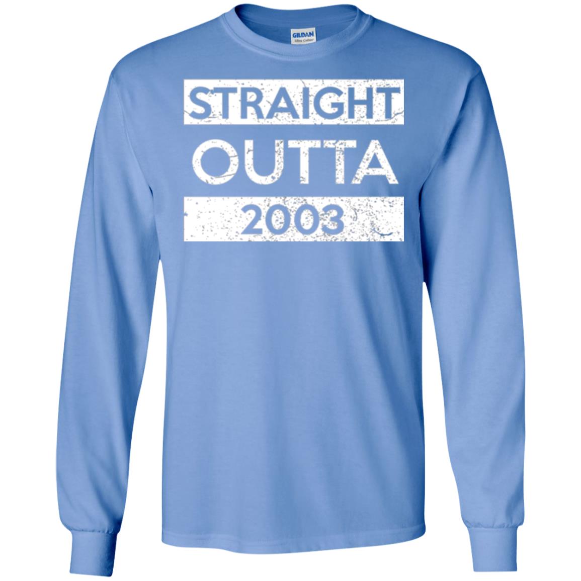 Brithday T-shirt Straight Outta 2003 Carolina Blue