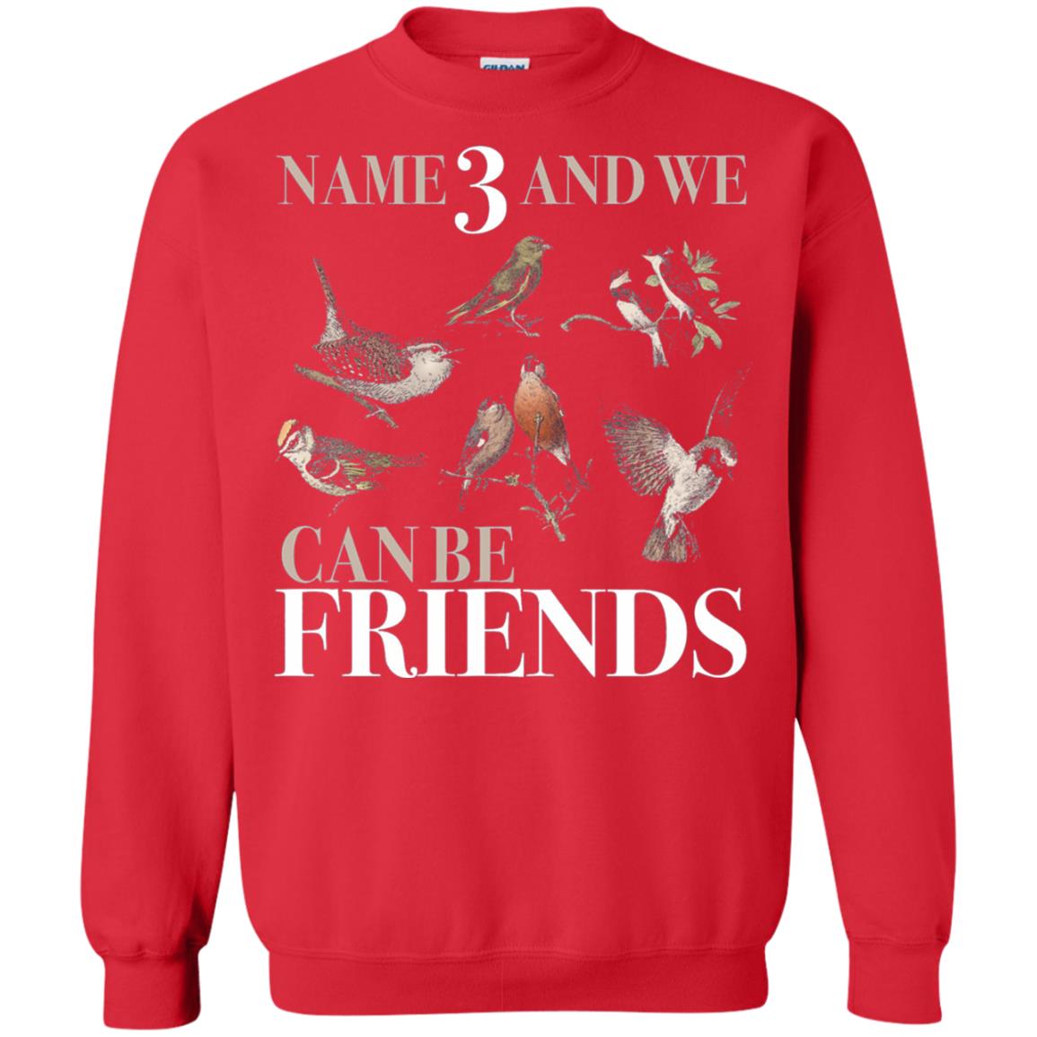 Birdwatching Shirt Name 3 And We Can Be Friends Red