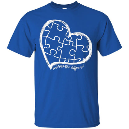 Autism Awareness Embrace Differences Shirt Royal