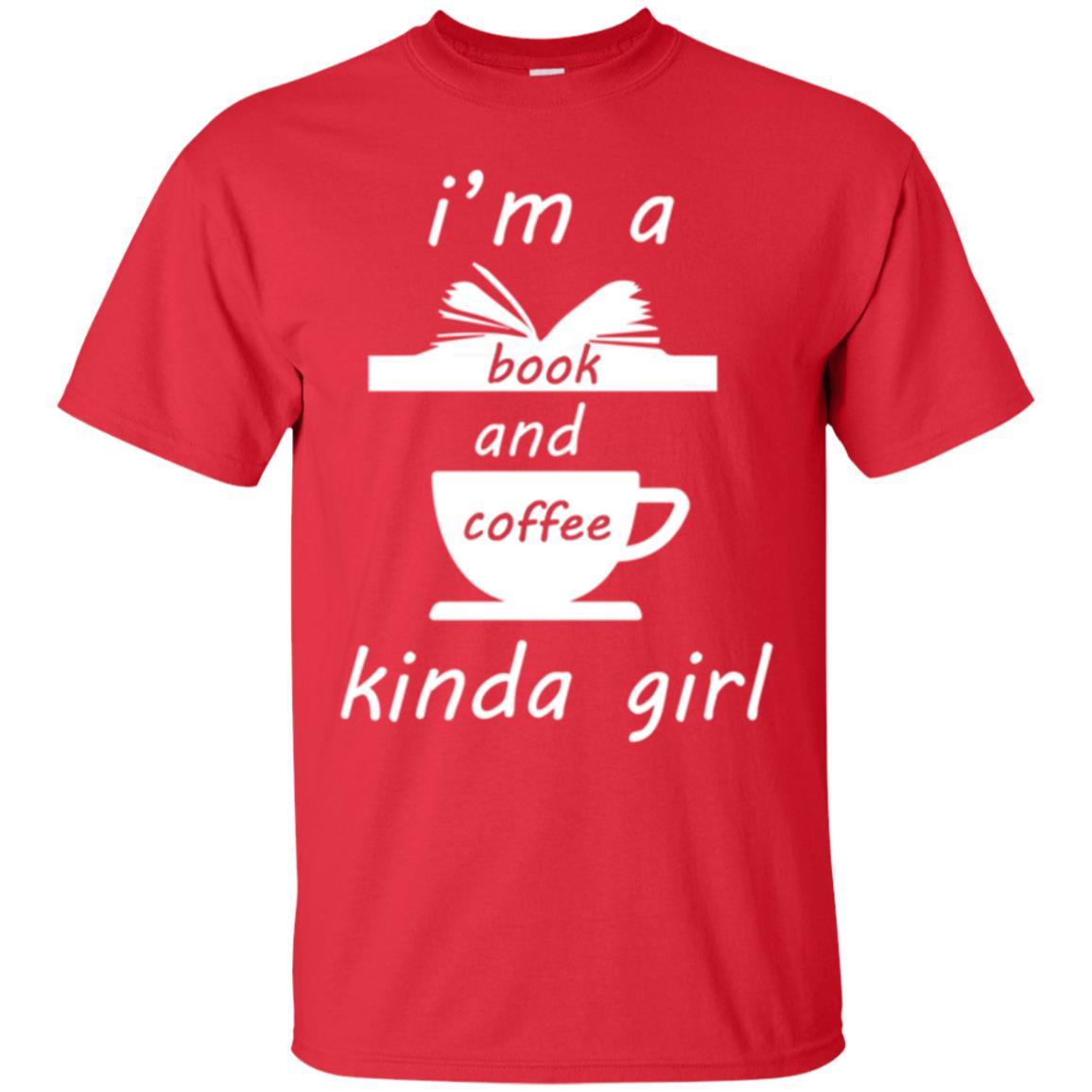 Book Lover T-shirt I'm A Book And Coffee Kinda Girl T-shirt Red