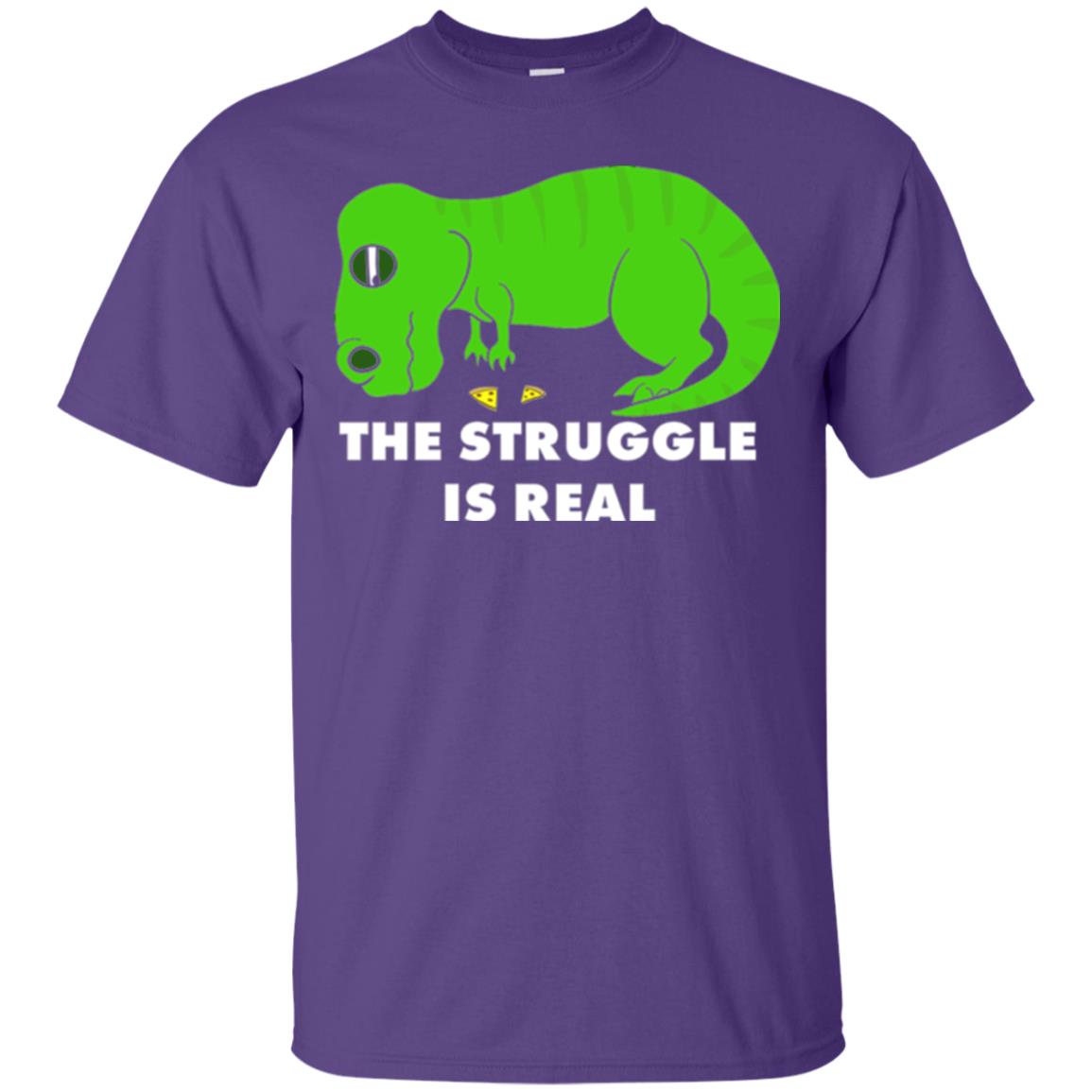 Funny Dinosaus T-shirt The Struggle Is Real Purple
