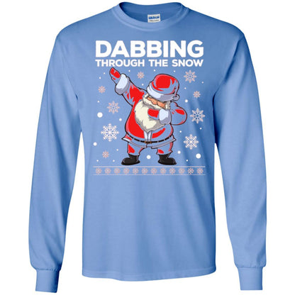 Christmas T-shirt Dabbing Through The Snow T-shirt Carolina Blue