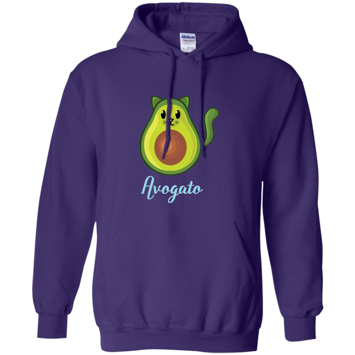 Avogato Avocado Cat Funny Avocato T-shirt Purple