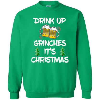 Beer Lover T-shirt Drink Up Beer Grinches It's Christmas Irish Green