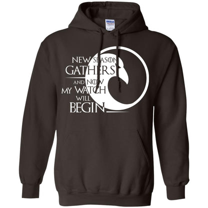 New Season Gathers And Now My Watch Will Begin Game Of Thrones Fan T-shirt Dark Chocolate