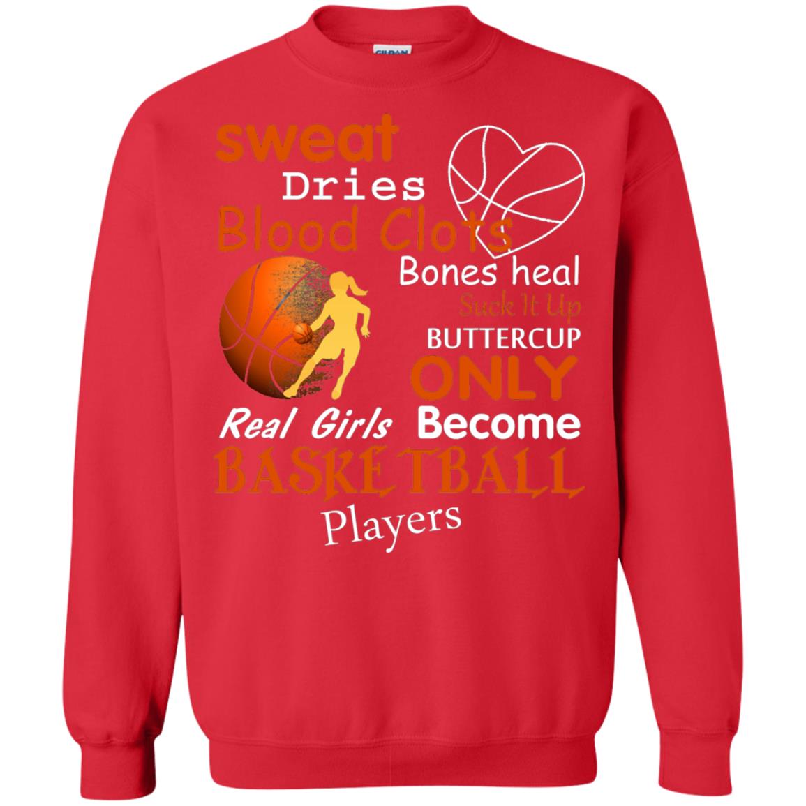 Basketball Shirt Real Girls Become Basketball Players Red