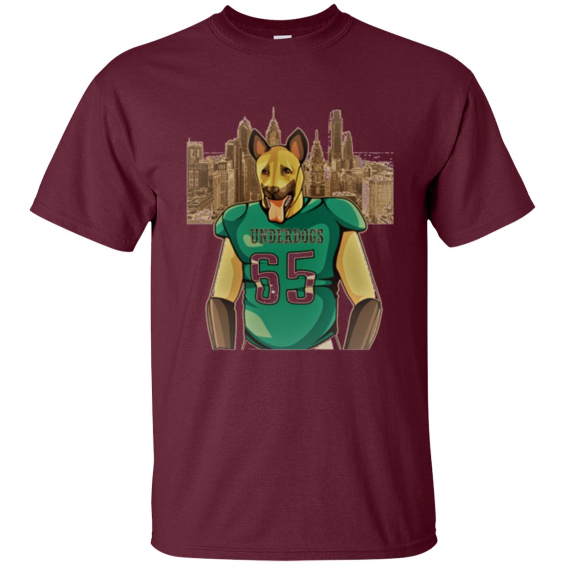 Dog Lover T-shirt Philly Fan Philadelphia Underdogs 2018 Game Day Maroon