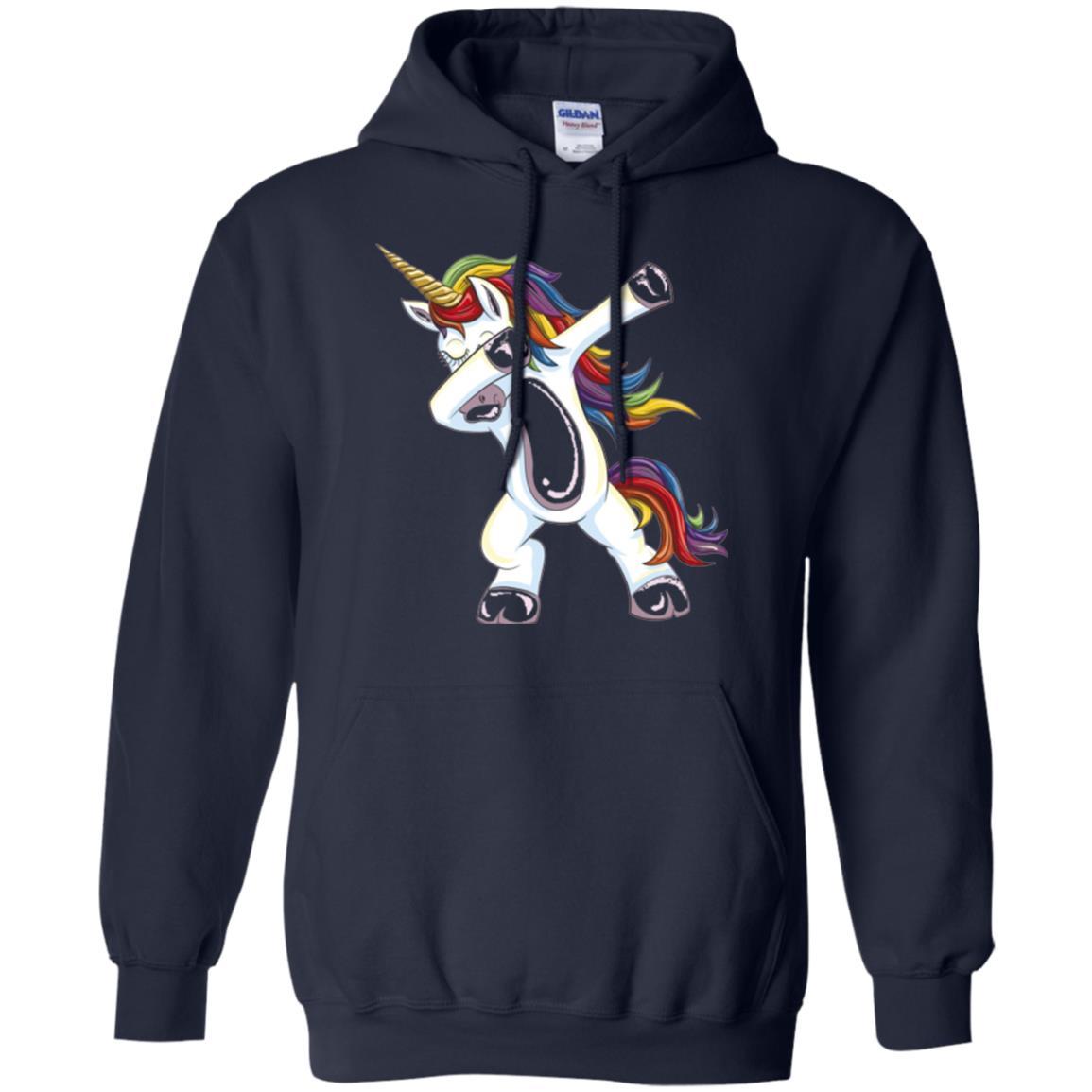 Funny Unicorn T-shirt Dabbing Unicorn T-shirt Navy