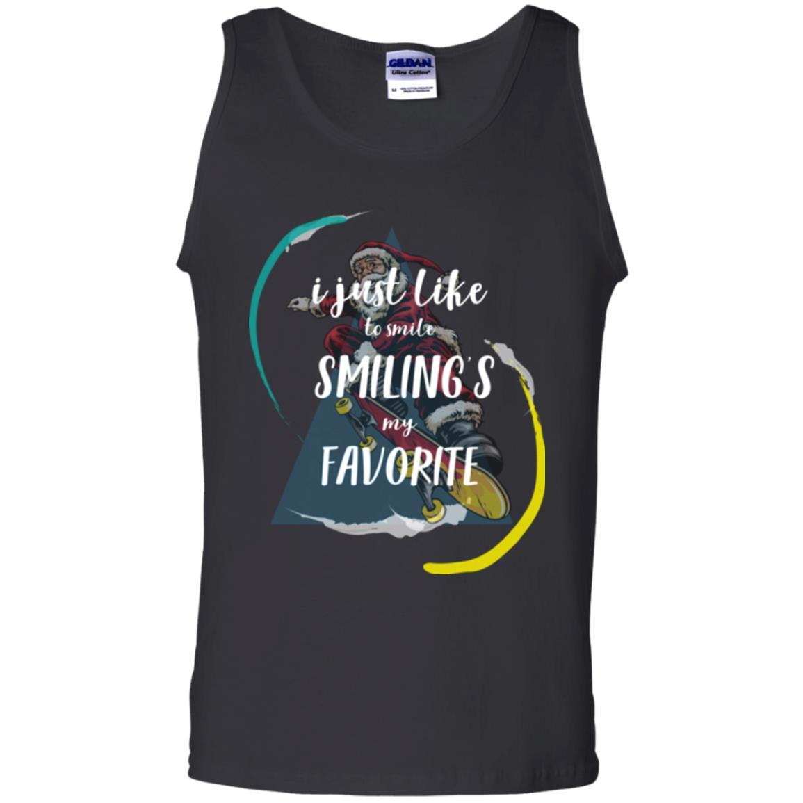 Christmas T-shirt I Just Like To Smile Smiling My Favorite Black